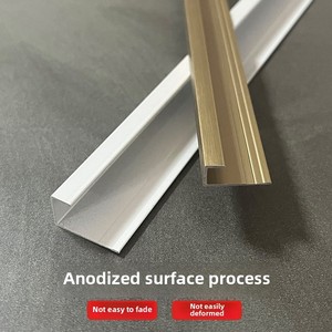 C-loại kim loại gỗ Veneer cạnh dải carbon tinh thể tấm gạch <span class=keywords><strong>TRIM</strong></span> 8/9/12mm Hợp kim nhôm cạnh dải cho tấm Tường - Product Image 2