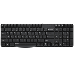 <span class=keywords><strong>Clavier</strong></span> d'ordinateur portable optique ergonomique ultra-fin imperméable <span class=keywords><strong>Rapoo</strong></span> K130, nouveau best-seller, filaire USB 2.0, 104 touches - Product Image 1