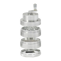 Nouveau moulin à herbes sèches classique YA YA8152 à 4 couches en alliage d'aluminium de 63 mm, à manivelle, pour accessoires, vente chaude