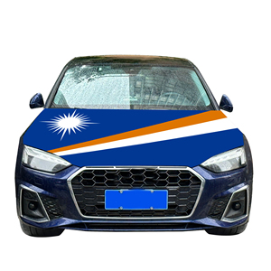 Cubierta de capó de coche de las Islas Marshall bandera cubierta de motor de coche bandera al por mayor tela elástica personalizada venta directa de fábrica - Product Image 1