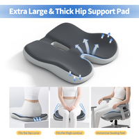 Coussin de siège pour chaises de bureau - Soulagement des douleurs au coccyx - Soulagement de la pression sur les fesses et de la sciatique - Pour le gaming, les fauteuils roulants