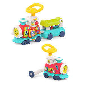 Nouveau trotteur 2 en 1 pour bébé, <span class=keywords><strong>centre</strong></span> d'activités, <span class=keywords><strong>voiture</strong></span> à pousser et à tirer, jouet de marche pour enfants, train à pousser et à monter - Product Image 1