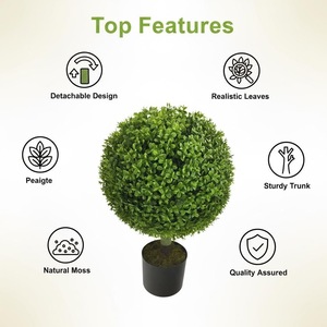 Novo Modelo Transfronteiriço 20260222 Plantas Artificiais de Buxo Folha de Milão Destacáveis com Design Removível para Jardim Interno/Externo - Product Image 2