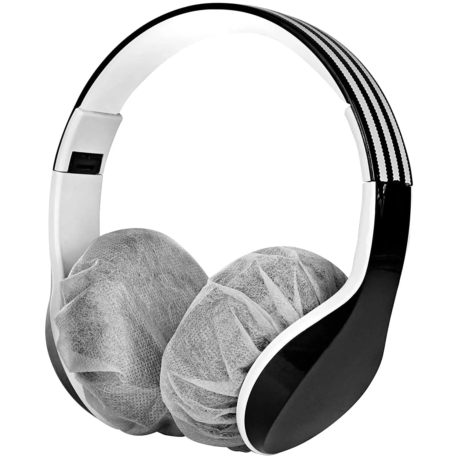 أغطية سماعات الأذن مقاس 11 سم، 100 قطعة أغطية لسماعات الأذن فائقة المطاطية للاستخدام مرة واحدة لمعظم أنواع سماعات الأذن مع سدادات للأذن مقاس 10-12 سم