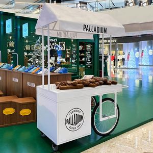 Movable Promotional Vehicle Entrepreneurial Stall Small <b>Trolley</b> <b>Outdoor</b> Vendor Wine <b>Drinks</b> Snacks Promotional Fast Food Truck - Product Image 3