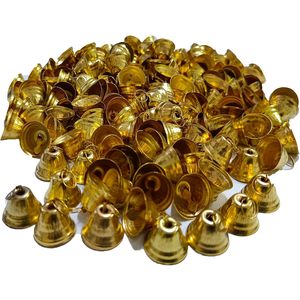 Vintage Indian <b>Tin</b> Bells Rustic Jingle Cow Bells <b>Small</b> Metal DIY Crafts Festive Decoration Christmas Tree Ornaments (12 4 CM) - Product Image 2