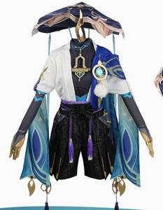 Costume de <span class=keywords><strong>cosplay</strong></span> pour femme Fatui <span class=keywords><strong>Scaramouche</strong></span> Balladeer Genshin Impact Wanderer Kunikuzushi, uniforme, perruque, costumes d'Halloween anime - Product Image 6