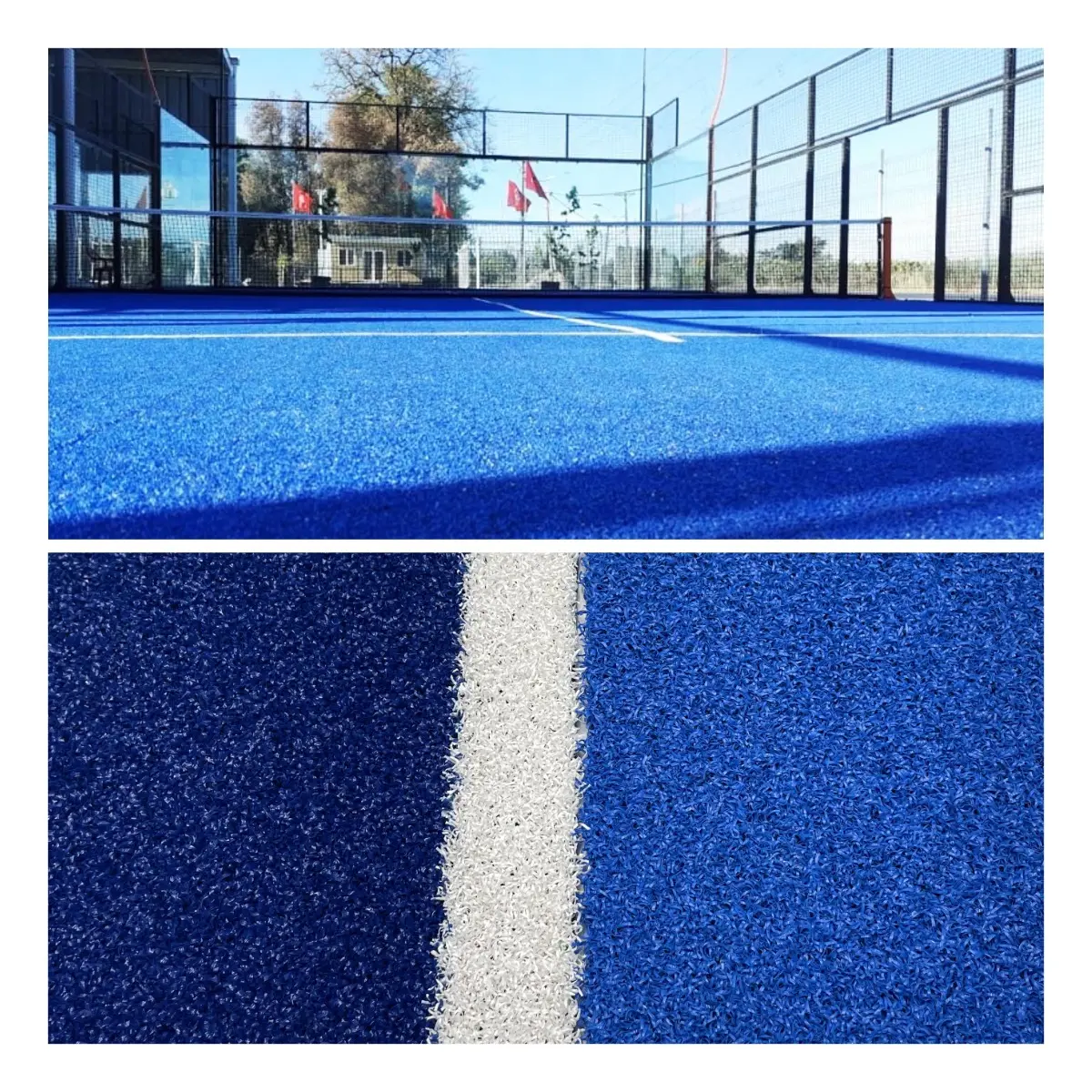 CE Certificated High Density Resilience Artificial Turf For Padel Tennis Court