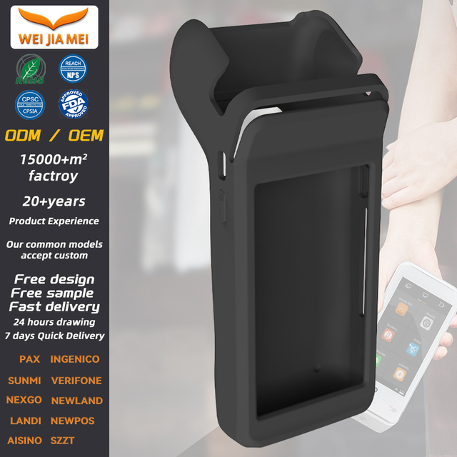WJM Lightweight ROHS Certified Silicone Cover Handheld POS Nexgo N82 Cash Register-Shockproof Anti-Scratch Customized Color