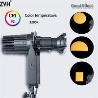 Projecteur Ellipsoidal LED 40W à Faisceau Fixe 2-en-1 Blanc Chaud et Froid pour Musées, Théâtres et Scènes