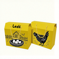 Carton de plateau à oeufs imprimé personnalisé Carton ondulé épais Boîte de poussin de ferme Cadeau Boîtes d'emballage d'oeufs pour aliments agricoles