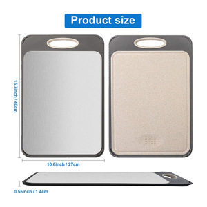 Stainless Steel Cutting Board 304 Food Grade Double Sided Rectangular Thickened Dishwasher Safe Antibacterial Mildew Resistant - Product Image 3