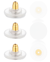 Moconar 3 paires de fermoirs de boucles d'oreilles à verrouillage pour boucles d'oreilles pendantes lourdes, en argent sterling 925 plaqué or 18 carats, hypoallergéniques et confortables
