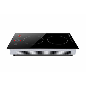 Placa de Cocina <span class=keywords><strong>Eléctrica</strong></span> Portátil de Doble Quemador con Temporizador, Control Táctil, <span class=keywords><strong>Estufa</strong></span> Infrarroja con Pantalla Digital - Product Image 3
