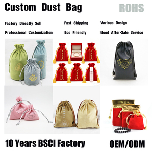 Bolsa de Terciopelo Negra Personalizada con Cordón para Empaque de Joyería - Product Image 5