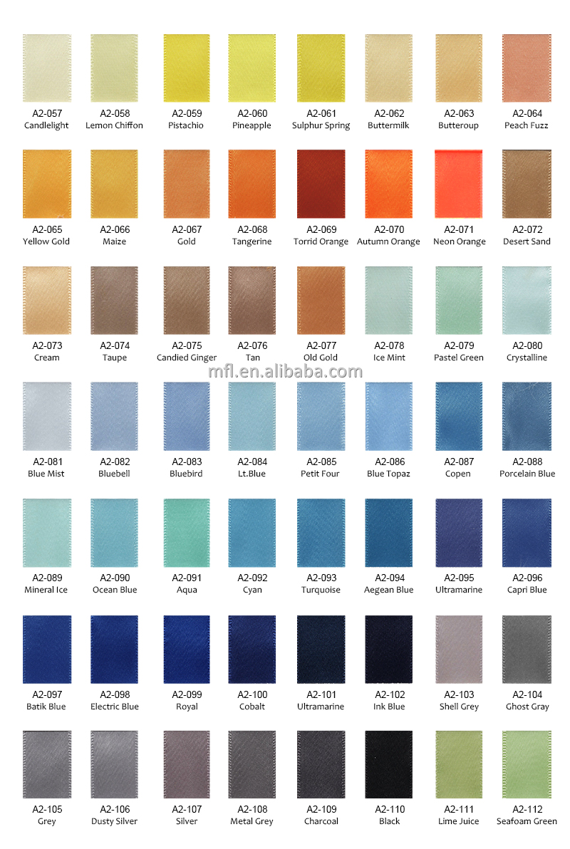 Satin Ribbon Colors