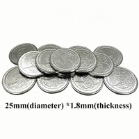Jetons et pièces de monnaie pour jeux d'arcade Crane Claw de fabrication chinoise, en acier inoxydable personnalisé, taille mini, garantie 1 an, service OEM anglais