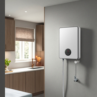 Chauffe-eau électrique sans réservoir 110V-127V 3500W à écran tactile numérique, chauffage rapide, mural, pour camping-car, maison, douche et lavage