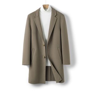 Custom Logo Men's Winter <strong>Trench</strong> <strong>Waterproof</strong> 100% Wool Long Warm Stylish Casual Clothing with Vintage Decoration - Product Image 5