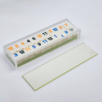 Ensemble de jeu de Rummikub acrylique de luxe 106 tuiles de rami classiques dans un étui en Lucite Transparent jeu de société familial moderne pour jouer en voyage