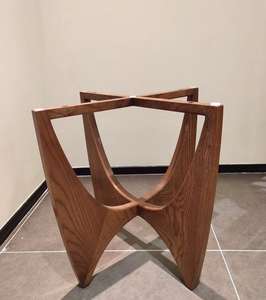 Ножка из массива черного ореха для обеденного стола, новая модная дизайнерская основа для стола, может быть настроена 679*479*562 мм - Product Image 2