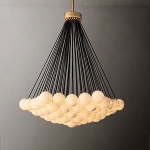 Lustre rétro <span class=keywords><strong>Corniche</strong></span> à 4 lumières en cuivre avec abat-jour en tissu, éclairage intérieur, décoration pour salon et salle à manger - Product Image 5