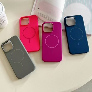 <span class=keywords><strong>Coque</strong></span> en silicone liquide couleur unie pour <span class=keywords><strong>iPhone</strong></span> 16 <span class=keywords><strong>Pro</strong></span> & 17 Air, pare-chocs magnétique ultra fin antichoc - Product Image 4