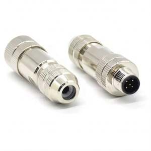 Connecteurs aviation à souder industriels M12 à 4 broches Connecteurs étanches circulaires à blindage mâle et femelle Connecteur étanche D-Code - Product Image 6