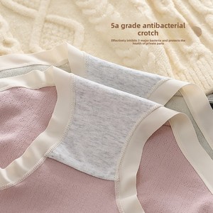 <span class=keywords><strong>Culotte</strong></span> Grande Taille pour Femme Tout Coton Tricot Uni Quotidien Respirant Antibactérien Taille Haute Toutes Saisons Super Pratique - Product Image 5