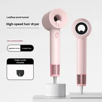 Sèche-cheveux professionnel sans pales 1600W à grande vitesse, 3 vitesses, vent puissant, usage domestique, ions négatifs - Vente en gros usine