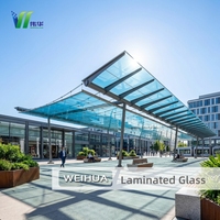 Verre Trempé Transparent pour Auvent 6mm 8mm 10mm 12mm d'Épaisseur, Verre pour Abri de Pluie et Auvent pour Balcon et Toit Extérieur