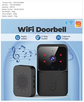 Sonnette de porte intelligente haute définition sans fil Wifi antivol pour la maison, le bureau, l'hôtel