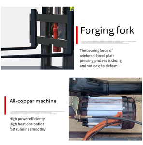 Fabrika toptan 700kg 1000kg 1 Ton 2Ton çiftlik şantiye kendinden yükleme ve boşaltma küçük üç tekerlekli elektrikli Forklift - Product Image 6