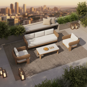 <span class=keywords><strong>Set</strong></span> da Pranzo da <span class=keywords><strong>Giardino</strong></span> di Lusso in Alluminio con Divani e Sedie in <span class=keywords><strong>Rattan</strong></span> Intrecciato per Esterni - Product Image 1