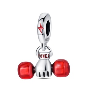 Popolare Serie Sportiva <span class=keywords><strong>di</strong></span> Ciondoli con Zirconi a Forma <span class=keywords><strong>di</strong></span> Cuore Placcati in <span class=keywords><strong>Oro</strong></span> e Argento per Bracciali della Famiglia Pan - Product Image 3