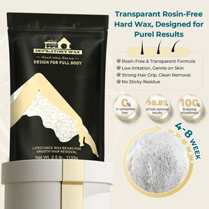 Cire brésilienne transparente sans cire végétale Lifestance, 10 kg, 2,5 lb, 1 lb, cire dure en grains pour l'épilation du corps entier et du maillot - Product Image 3