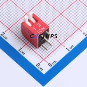 DL-02HT DIP Switch Through hole Component (THT),P=2.54mm Switch Piano Key Single Pole Single Throw 2 2.54mm - Product Image 1