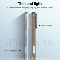 Coque de téléphone ultra-fine mate en PP givré, légère et anti-rayures pour 14/15/16/17 Air/Plus/Pro/Max
