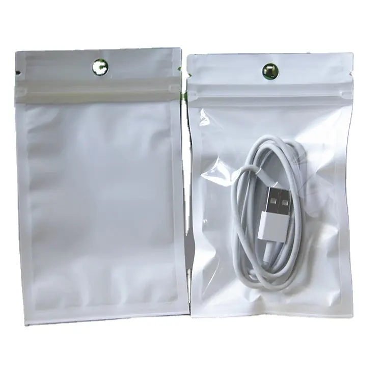 Индивидуальный перезаряжаемый пластиковый прозрачный пакет на молнии для упаковки чехла для телефона с застежкой-молнией из майлара