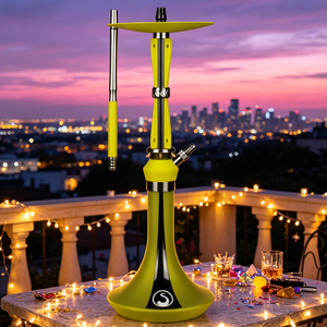 Cachimba portátil de cristal multicolor, set de cachimba de acero inoxidable de 63 cm, cachimba árabe tipo bolígrafo, en stock. - Product Image 4