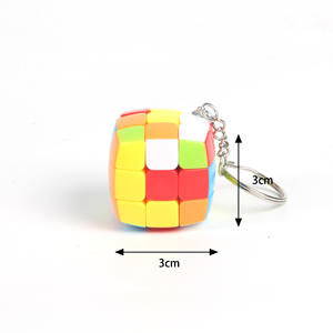 Cubo di Rubik Mini 3x3 Colorato Senza Adesivi, Giocattolo Educativo con Ciondolo da 3,0 CM, Portachiavi - Product Image 2