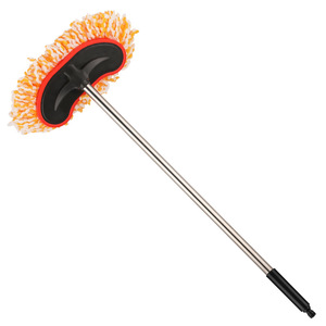 Lanbowang Car Wash Brush Stainless Steel Reinforced Rod Long <b>Handle</b> For Vehicle Cleaning - Product Image 2