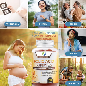 פריון oem תוספי תזונה חומצה פולית 1000mcg חיוני טרום מולדתי רב ויטמין b9 חומצה פולית - Product Image 2