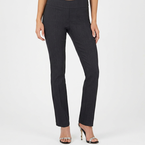 Pantalones de Cintura Alta de Color Sólido para Mujer, Ajustados, Largos, Transpirables, con Cintura Elástica, Casuales, para Otoño - Product Image 1
