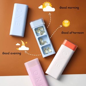 Weekly Pill Organizer 3 Compartments Building Blocks Plastic Pill Box - Product Image 6