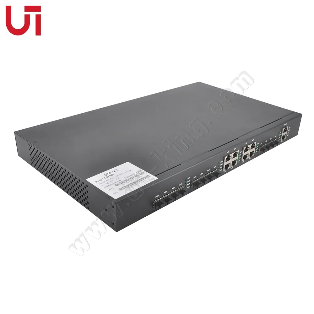 أداء جيد 1.25G FTTX الألياف البصرية المحطة الطرفية 8 بون منافذ EPON OLT