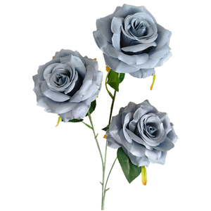 Usine O D <span class=keywords><strong>M</strong></span> 3 Têtes Rose <span class=keywords><strong>Fleurs</strong></span> Rose Artificielle Pour La Décoration De La Maison Pour Le Mariage - Product Image 5