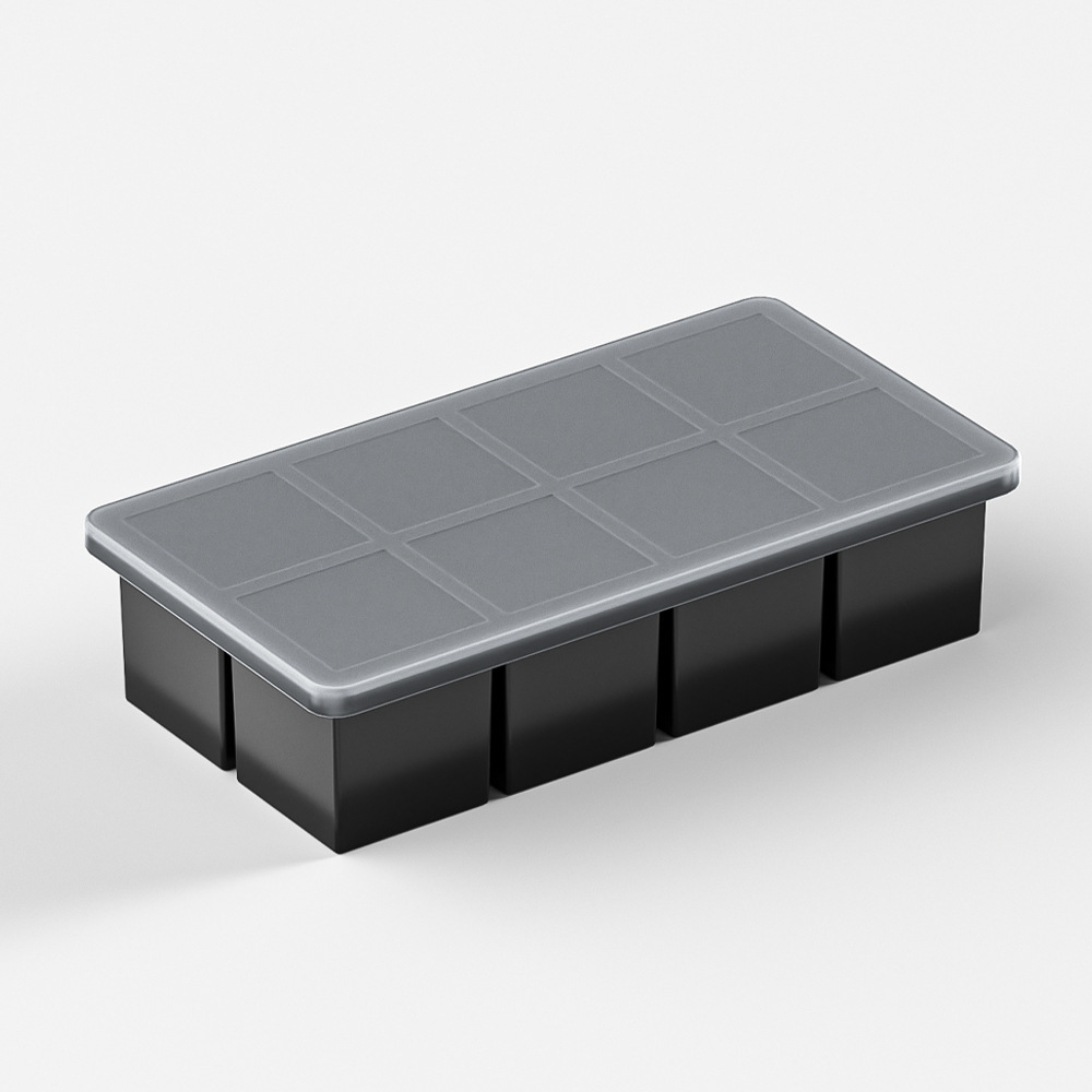 Emballage en fer avec 8 grilles, couvercle noir et blanc