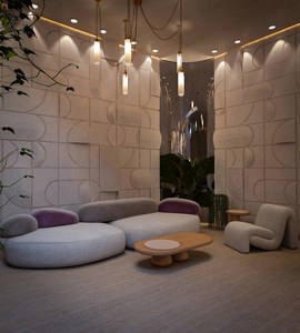 Station de Barbier Moderne à LED, Mobilier de Luxe en Marbre, Conception Intérieure et Équipement Tout-en-un pour Salon de Coiffure - Product Image 3