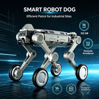 Robot chien quadrupède industriel bionique autonome à quatre pattes avec IA pour patrouille et inspection, équipé de LiDAR, caméra, boîte de vitesses, pompe et roulement